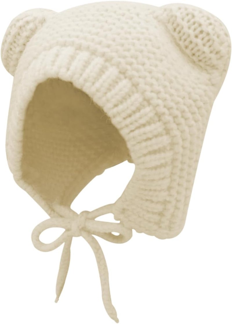 MINGSEECESS Kids Knitted Beanie Hat Cute Frog Cartoon Winter Warmer Cap with Big Eyes for Baby Boys Girls - Image 3